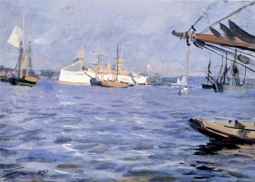 the fair at madrid Ölbilder verkaufen - The Battleship baltimore im Hafen von Stockholm Anders Zorn